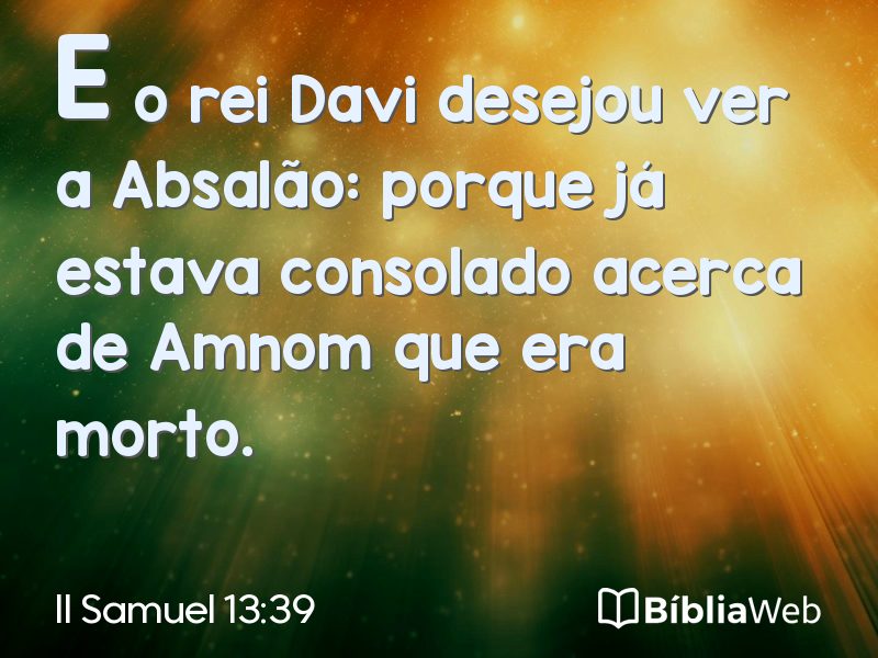 II Samuel 13:39 em imagem para compartilhar