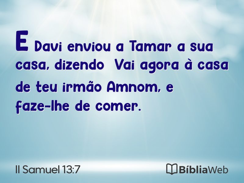 II Samuel 13:7 em imagem para compartilhar