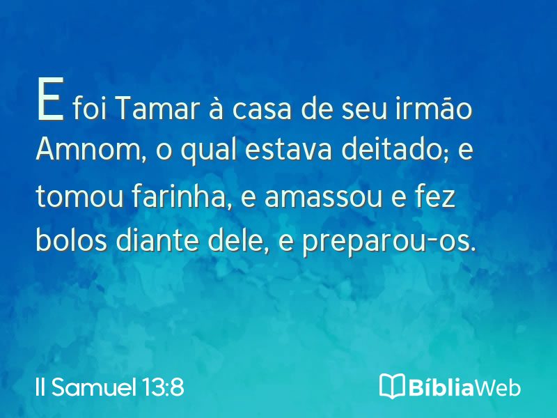 II Samuel 13:8 em imagem para compartilhar