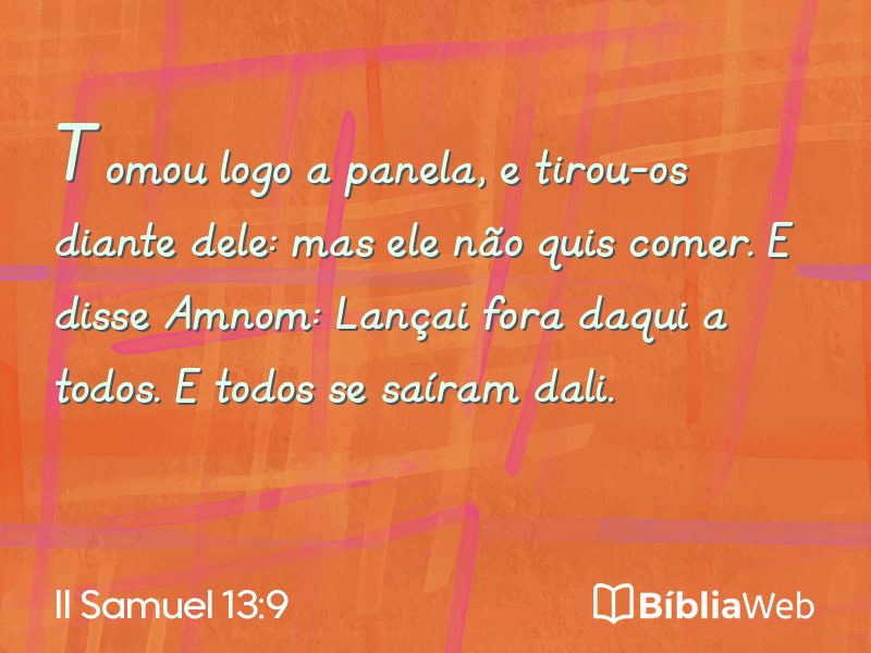 II Samuel 13:9 em imagem para compartilhar