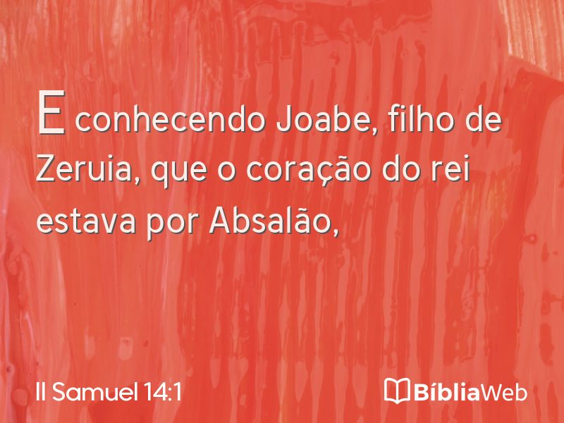 II Samuel 14:1 em imagem para compartilhar