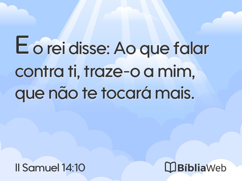 II Samuel 14:10 em imagem para compartilhar