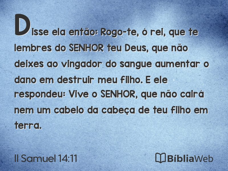 II Samuel 14:11 em imagem para compartilhar
