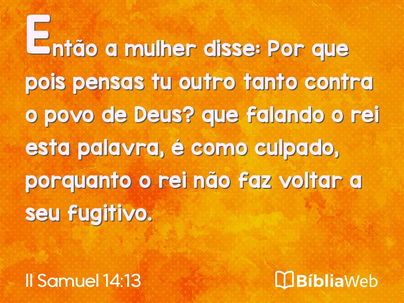 II Samuel 14:13 em imagem para compartilhar