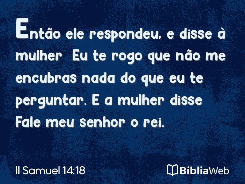 II Samuel 14:18 em imagem para compartilhar