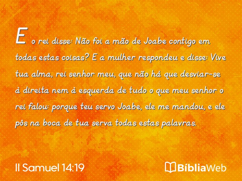 II Samuel 14:19 em imagem para compartilhar