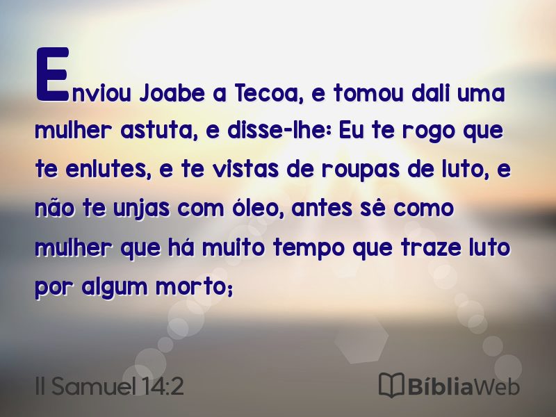 II Samuel 14:2 em imagem para compartilhar