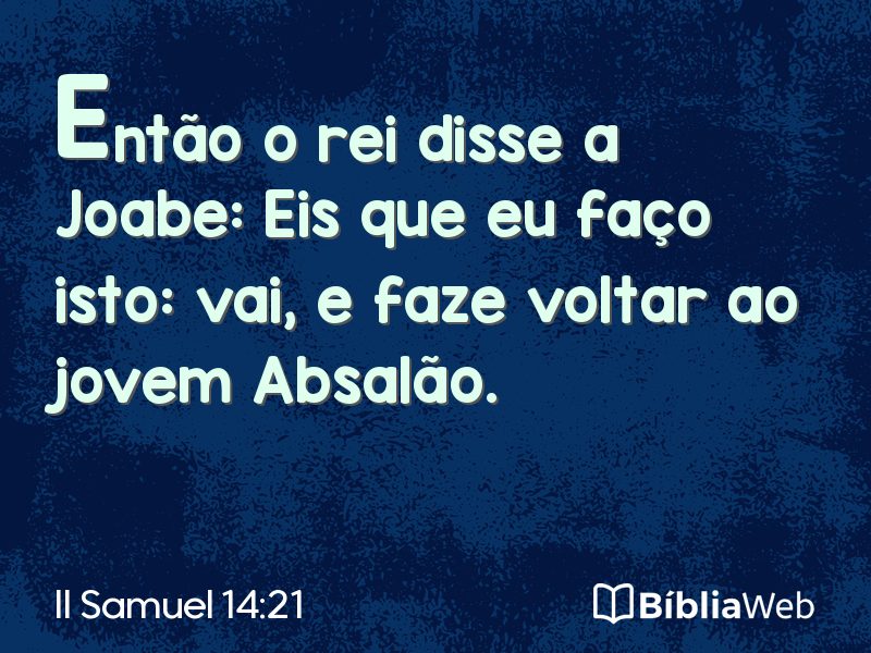 II Samuel 14:21 em imagem para compartilhar