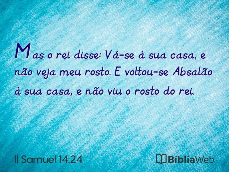 II Samuel 14:24 em imagem para compartilhar
