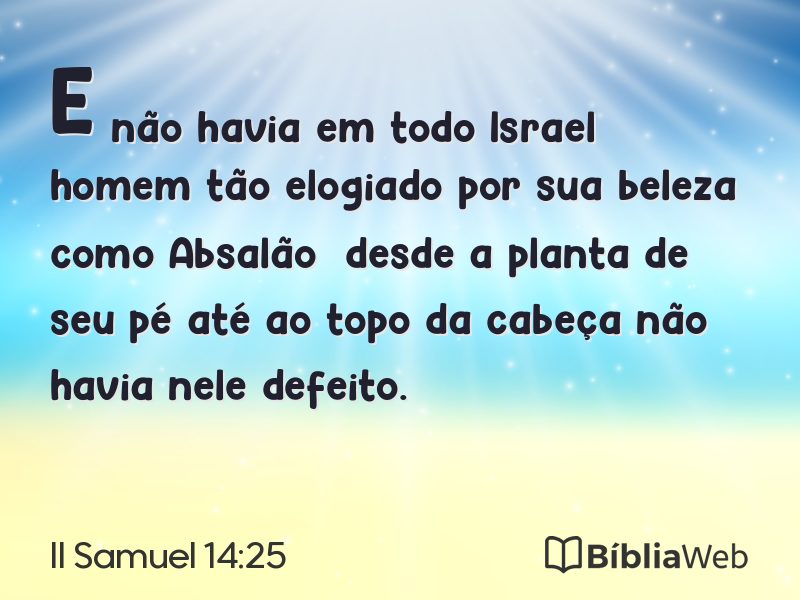 II Samuel 14:25 em imagem para compartilhar