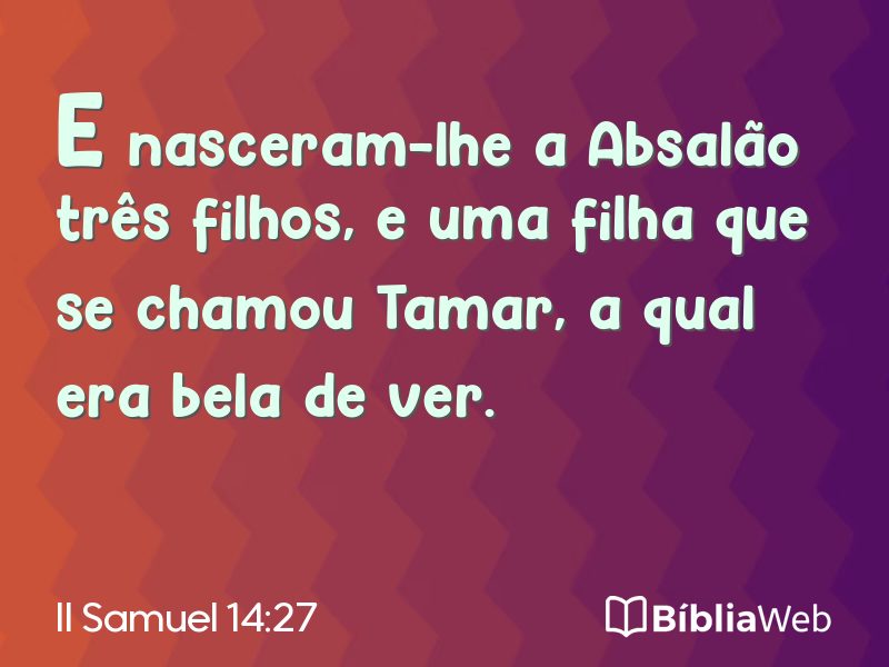II Samuel 14:27 em imagem para compartilhar