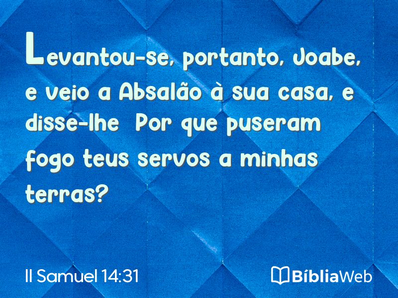 II Samuel 14:31 em imagem para compartilhar