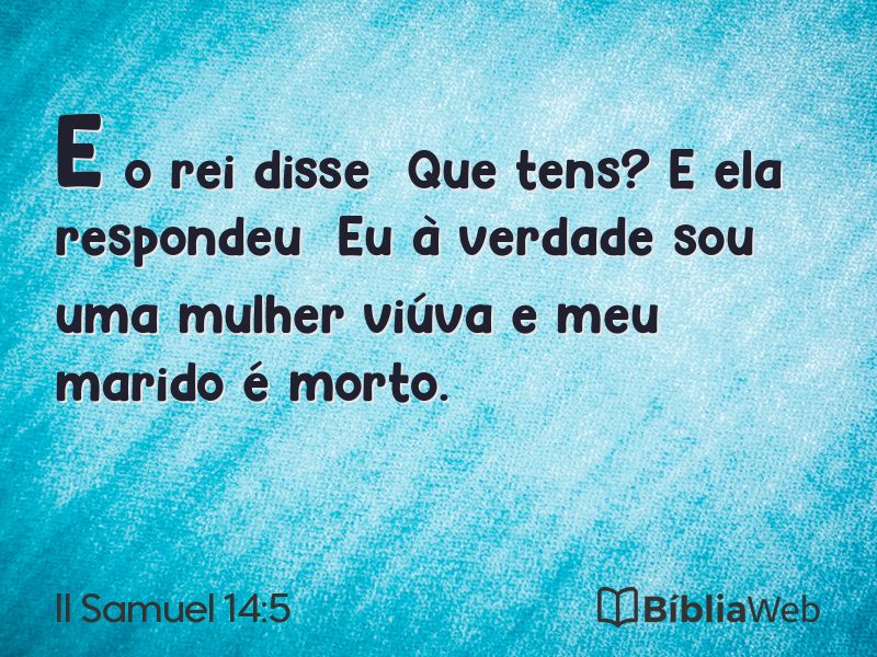 II Samuel 14:5 em imagem para compartilhar