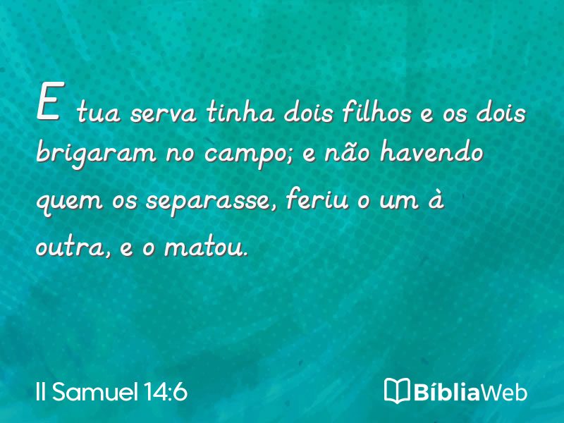 II Samuel 14:6 em imagem para compartilhar