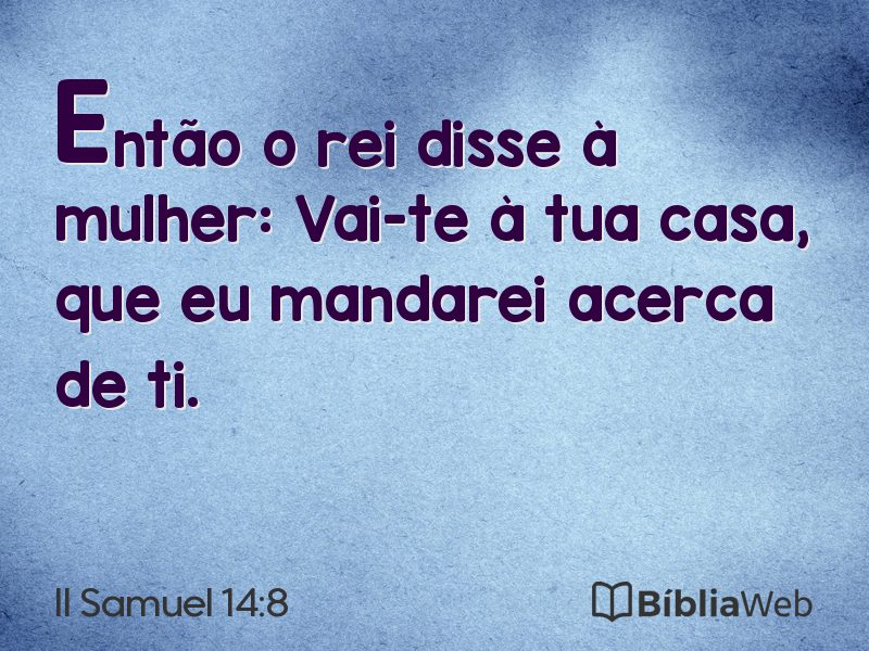 II Samuel 14:8 em imagem para compartilhar