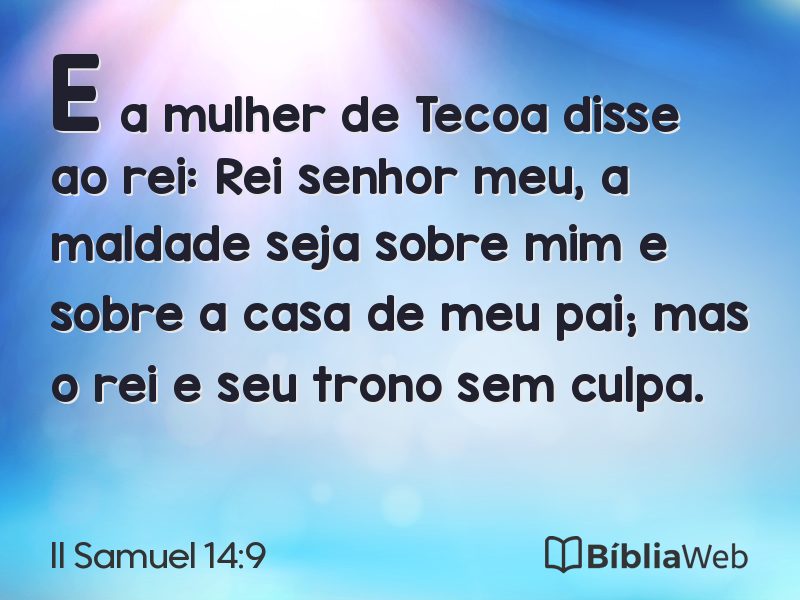 II Samuel 14:9 em imagem para compartilhar