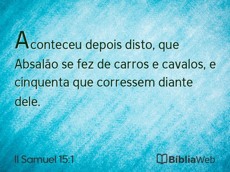 II Samuel 15:1 em imagem para compartilhar