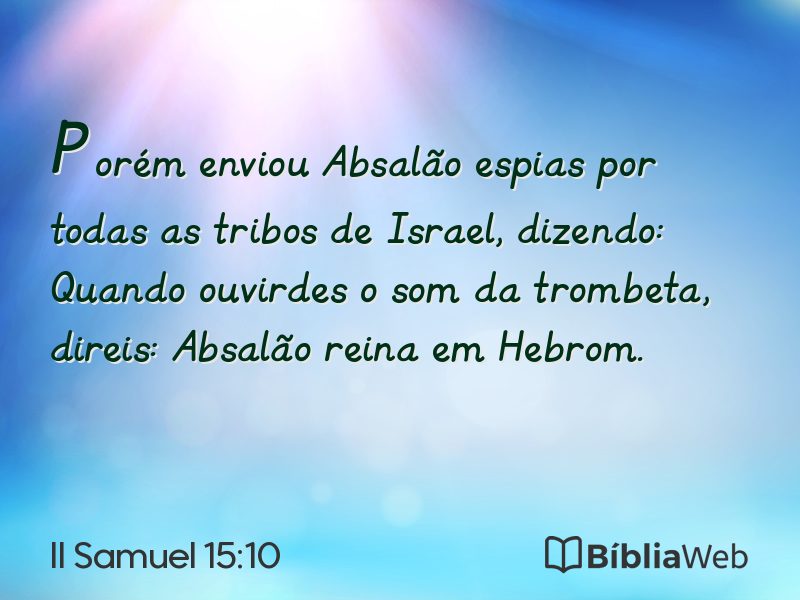 II Samuel 15:10 em imagem para compartilhar