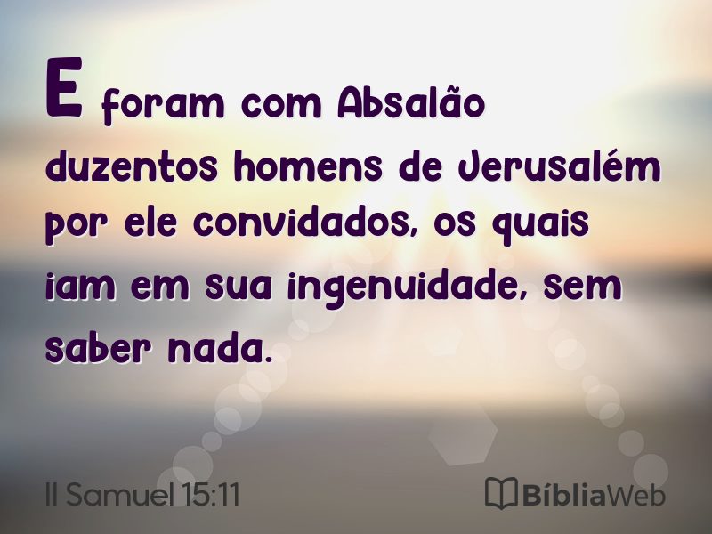 II Samuel 15:11 em imagem para compartilhar
