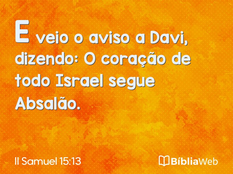 II Samuel 15:13 em imagem para compartilhar