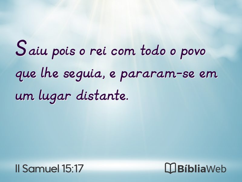II Samuel 15:17 em imagem para compartilhar