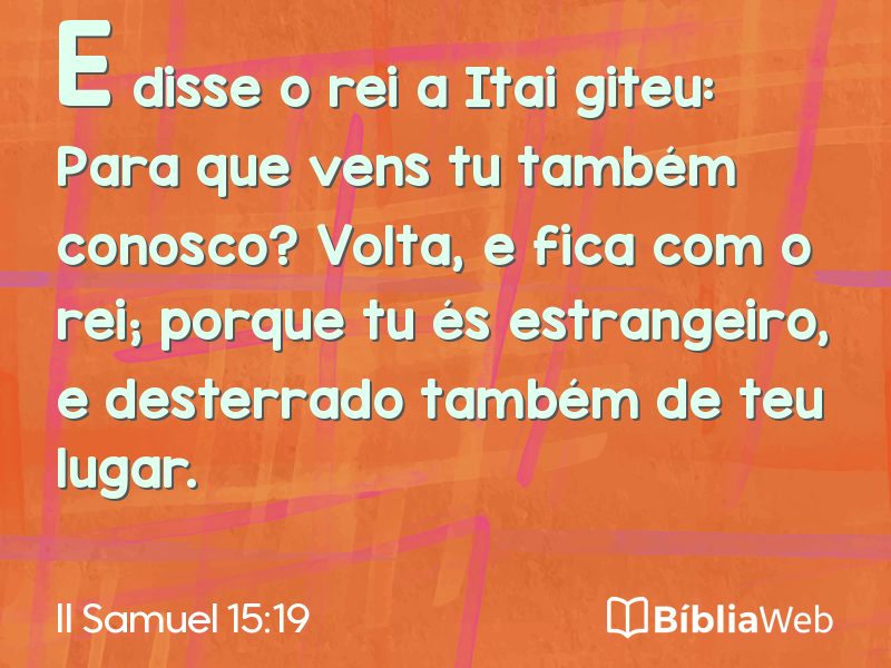 II Samuel 15:19 em imagem para compartilhar