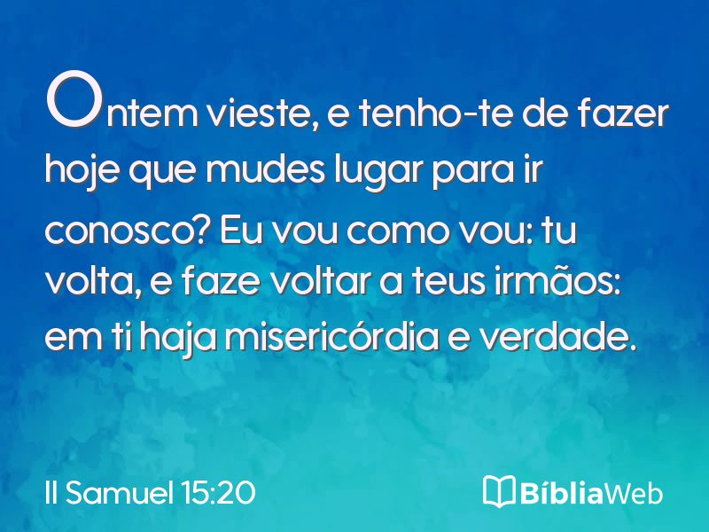 II Samuel 15:20 em imagem para compartilhar