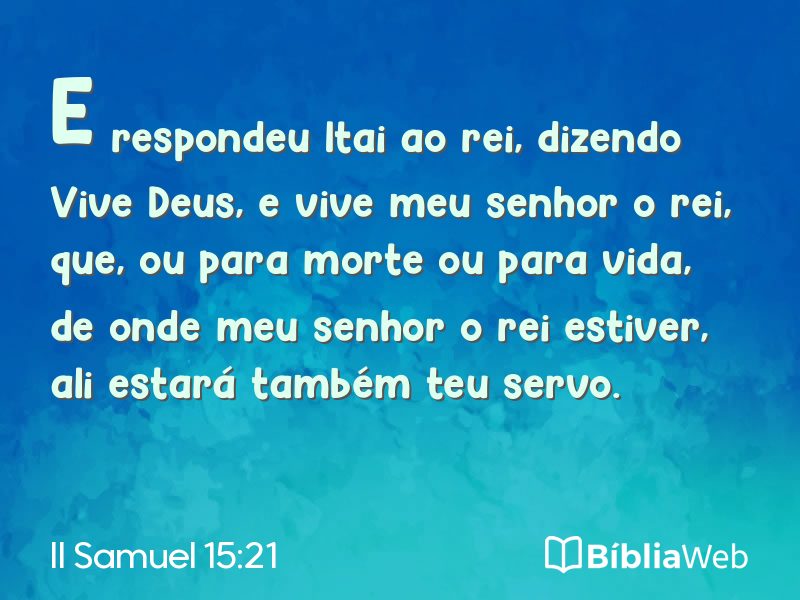 II Samuel 15:21 em imagem para compartilhar