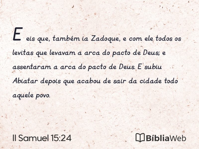 II Samuel 15:24 em imagem para compartilhar