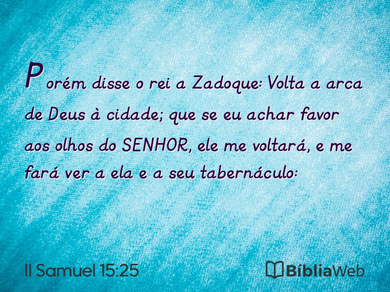 II Samuel 15:25 em imagem para compartilhar