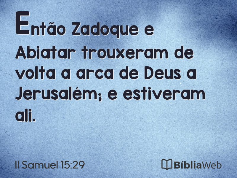 II Samuel 15:29 em imagem para compartilhar