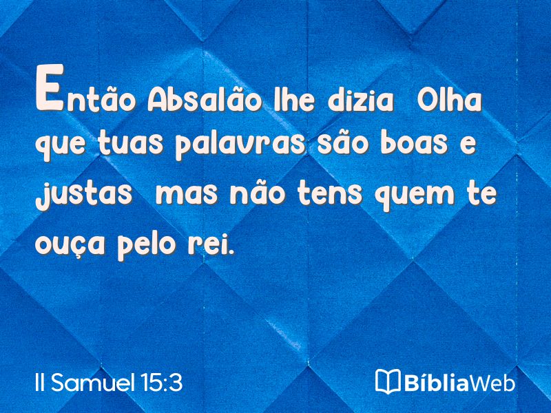 II Samuel 15:3 em imagem para compartilhar