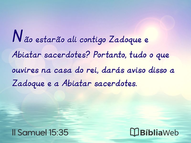 II Samuel 15:35 em imagem para compartilhar