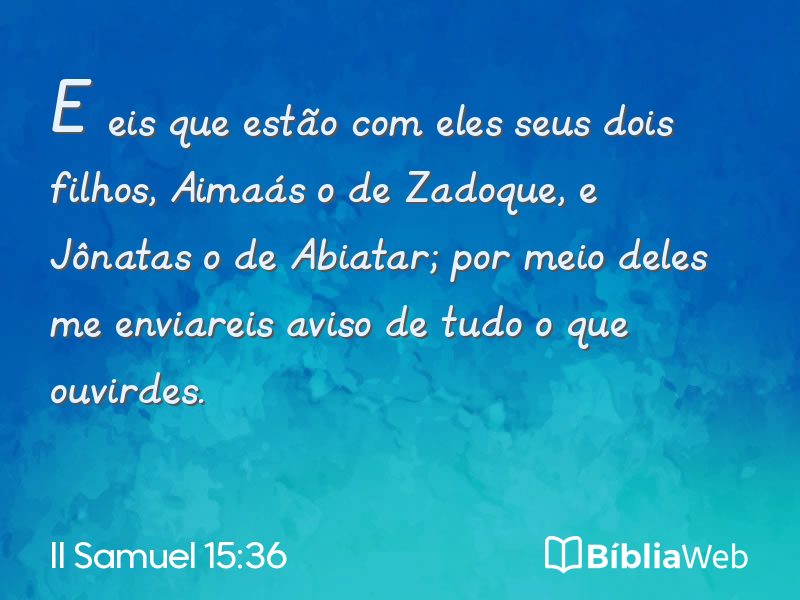 II Samuel 15:36 em imagem para compartilhar