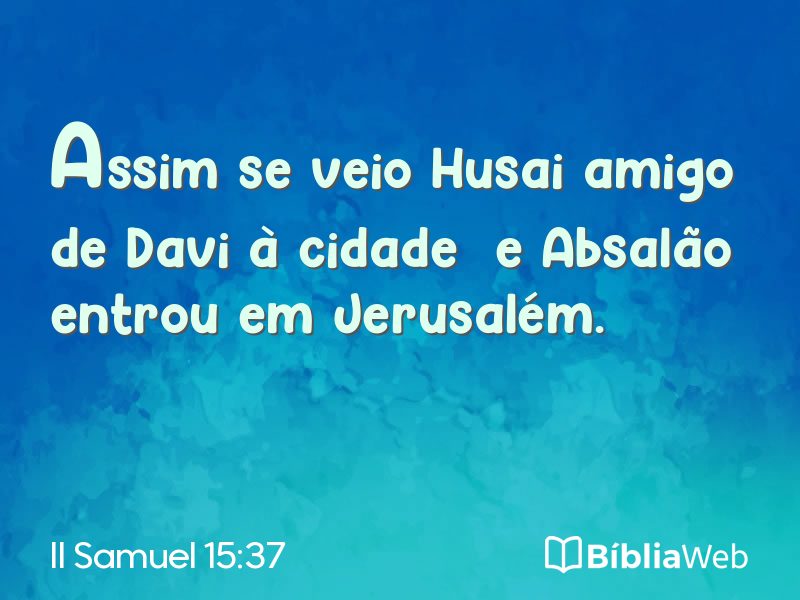 II Samuel 15:37 em imagem para compartilhar