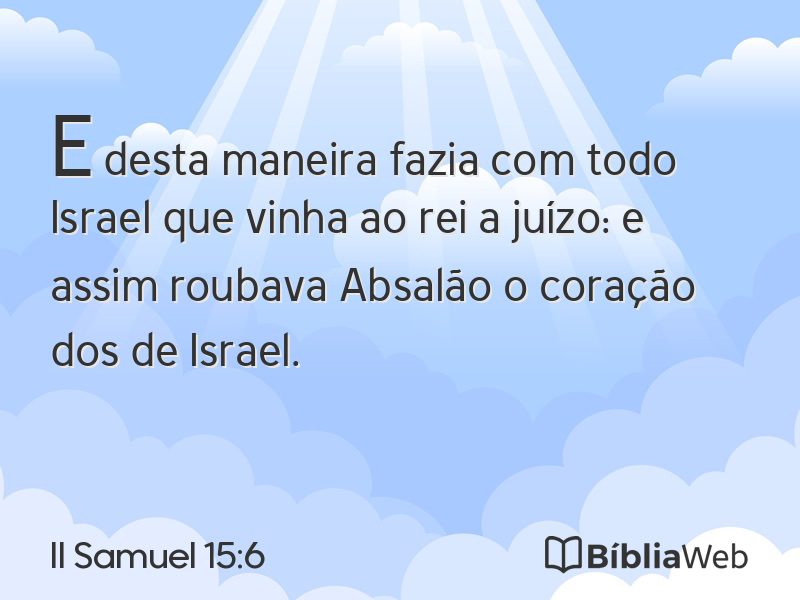 II Samuel 15:6 em imagem para compartilhar