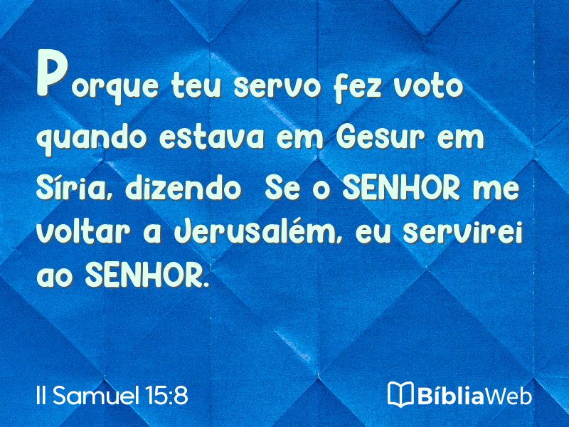 II Samuel 15:8 em imagem para compartilhar