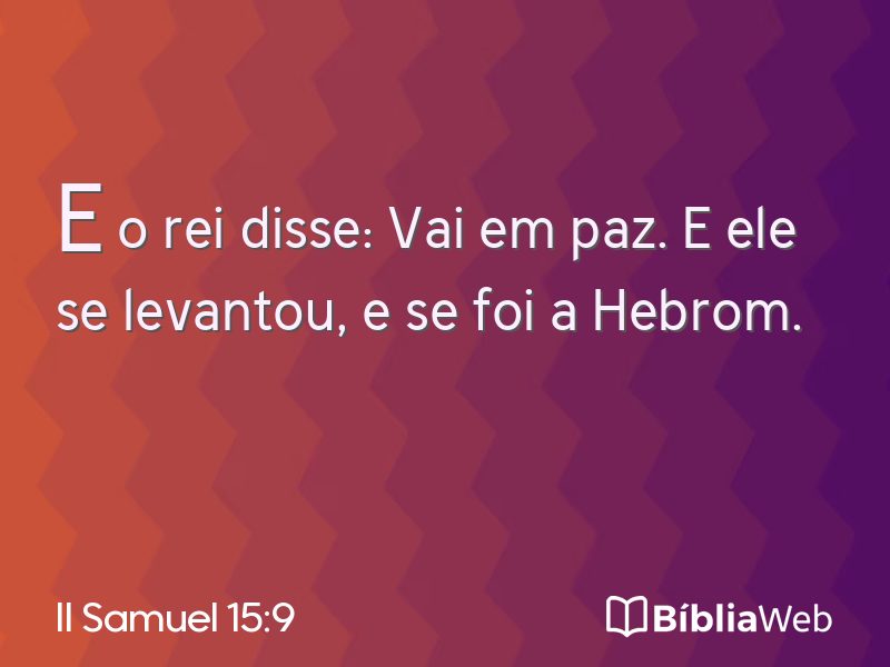 II Samuel 15:9 em imagem para compartilhar