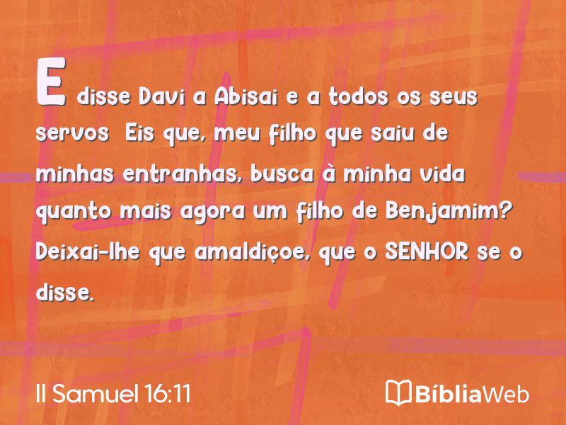 II Samuel 16:11 em imagem para compartilhar