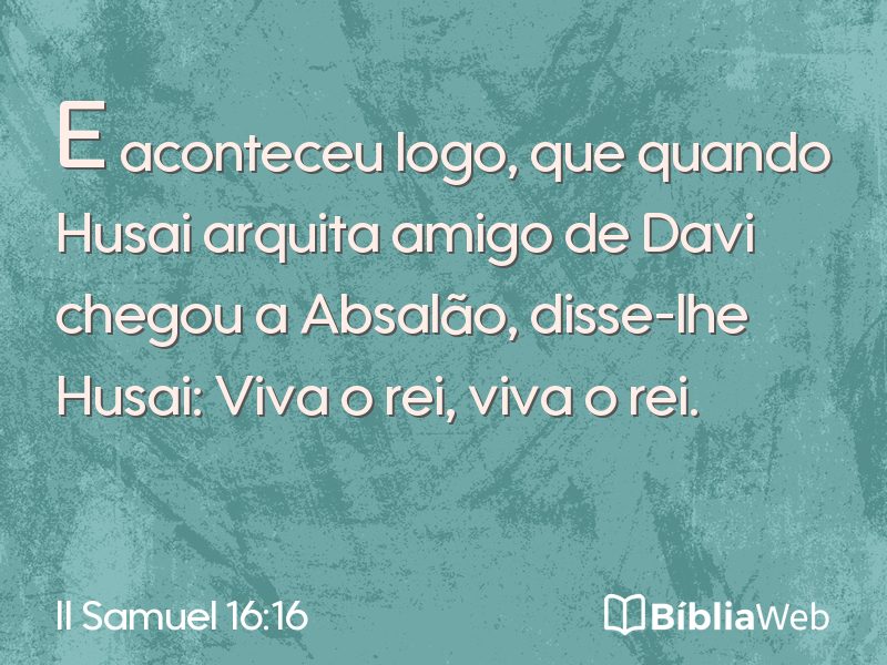 II Samuel 16:16 em imagem para compartilhar