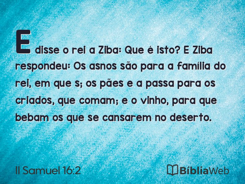II Samuel 16:2 em imagem para compartilhar