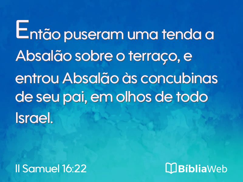 II Samuel 16:22 em imagem para compartilhar