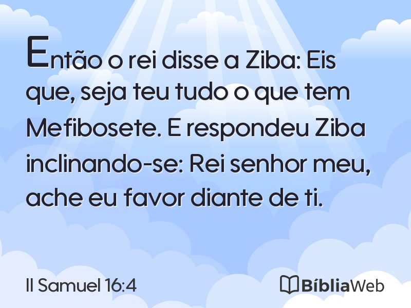 II Samuel 16:4 em imagem para compartilhar