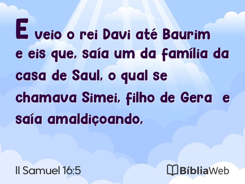 II Samuel 16:5 em imagem para compartilhar