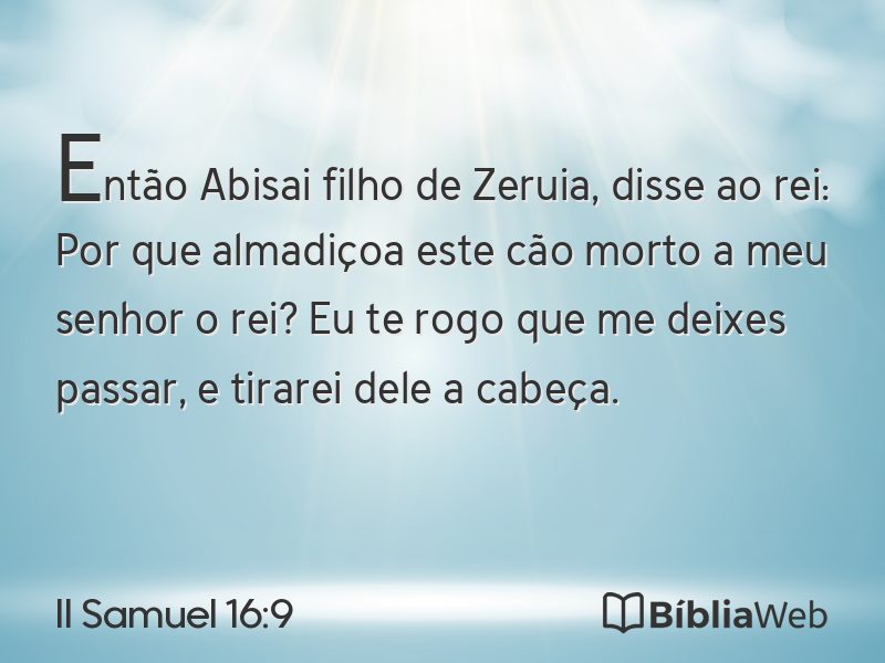 II Samuel 16:9 em imagem para compartilhar