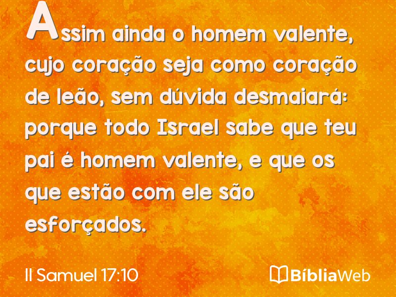 II Samuel 17:10 em imagem para compartilhar