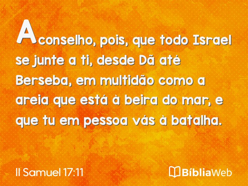 II Samuel 17:11 em imagem para compartilhar