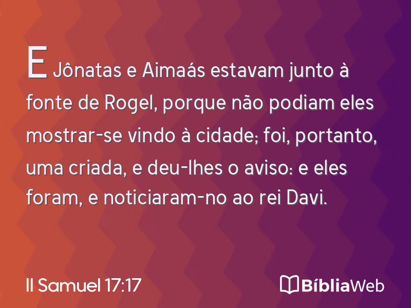 II Samuel 17:17 em imagem para compartilhar