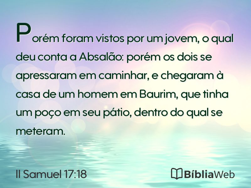 II Samuel 17:18 em imagem para compartilhar
