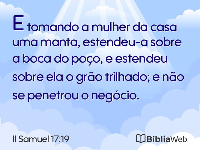II Samuel 17:19 em imagem para compartilhar